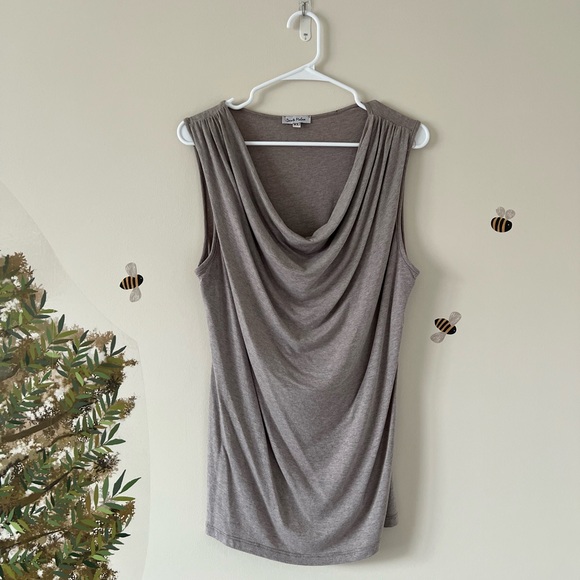 Dante malan cowl neck neutral top xl - Picture 2 of 5